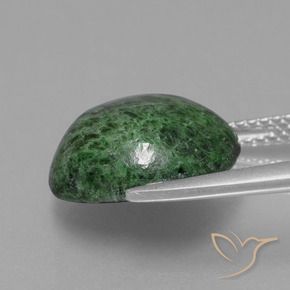 8.01캐럿 천연 딥 그린 마우싯싯, 라운드 컷, 13.17 mm, 불투명체