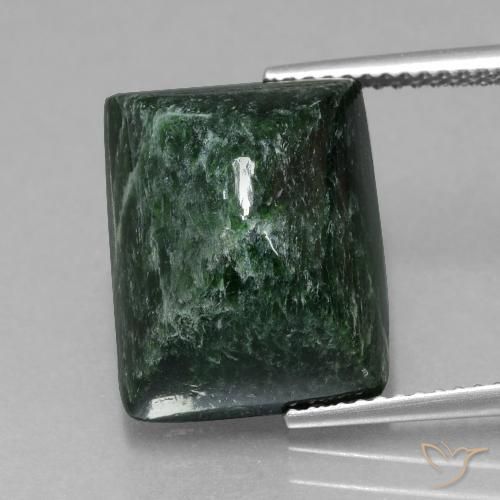 15.46ct 자연스러운 포레스트 그린 앉아-앉아, 바게트, 불투명체