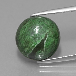 9.13캐럿 천연 그린 마우싯싯, 라운드 컷, 12.12 mm, 불투명체