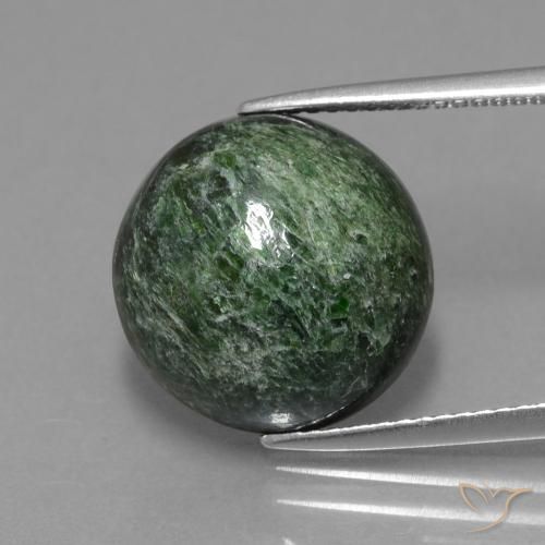 10.46ct 자연스러운 짙은 녹색 앉아-앉아, 둥근, 불투명체