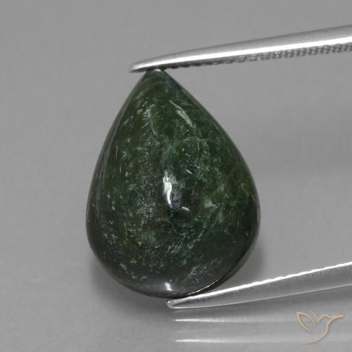 10.04ct 자연스러운 미디엄 그린 앉아-앉아, 배 모양, 불투명체