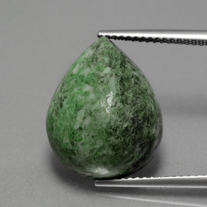13.96캐럿 천연 그린 마우싯싯, 배 모양, 17.3×13.7 mm, 불투명체
