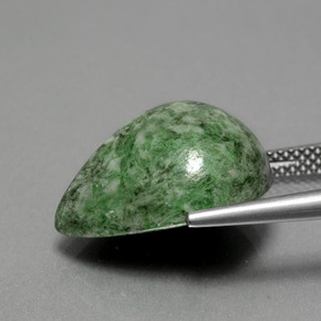 13.96캐럿 천연 그린 마우싯싯, 배 모양, 17.3×13.7 mm, 불투명체