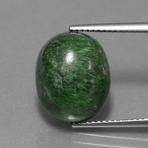 10.35캐럿 천연 그린 마우싯싯, 타원형 컷, 14.2×11.6 mm, 불투명체