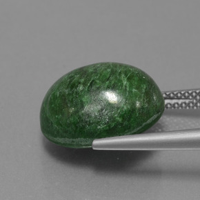 10.35캐럿 천연 그린 마우싯싯, 타원형 컷, 14.2×11.6 mm, 불투명체