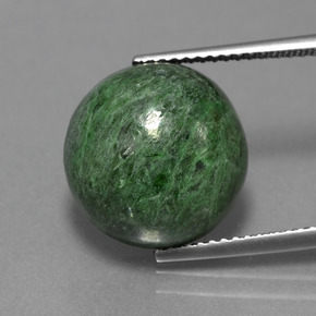 10.81캐럿 천연 그린 마우싯싯, 라운드 컷, 13.37 mm, 불투명체