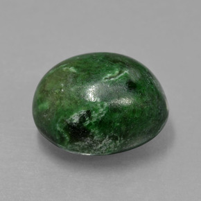 9.57캐럿 천연 그린 마우싯싯, 타원형 컷, 13.5×11.1 mm, 불투명체