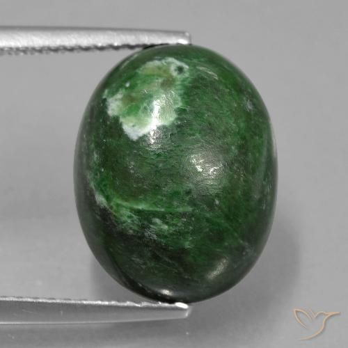 10.52ct 자연스러운 딥그린 앉아-앉아, 타원형, 불투명체