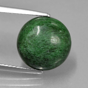 6.40캐럿 천연 그린 마우싯싯, 라운드 컷, 11.84 mm, 불투명체