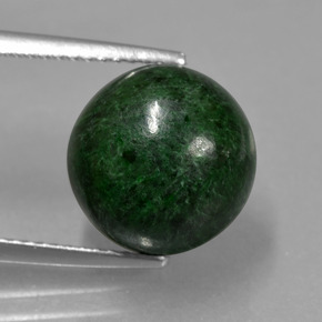 7.24캐럿 천연 그린 마우싯싯, 라운드 컷, 11.00 mm, 불투명체