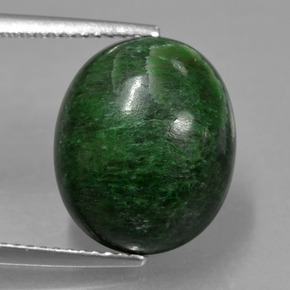 9.65캐럿 천연 그린 마우싯싯, 타원형 컷, 14.3×11.9 mm, 불투명체