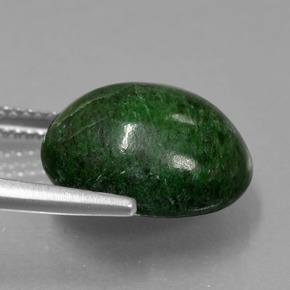 9.65캐럿 천연 그린 마우싯싯, 타원형 컷, 14.3×11.9 mm, 불투명체