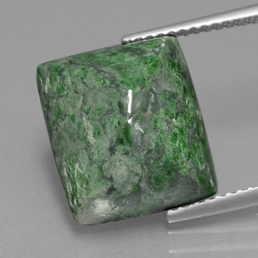 11.56캐럿 천연 그린 마우싯싯, 바게트, 13.2×11.7 mm, 불투명체