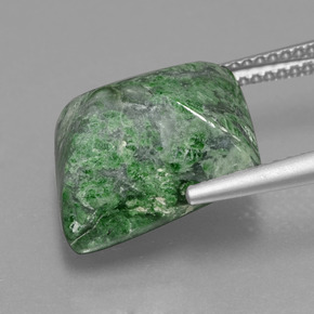11.56캐럿 천연 그린 마우싯싯, 바게트, 13.2×11.7 mm, 불투명체