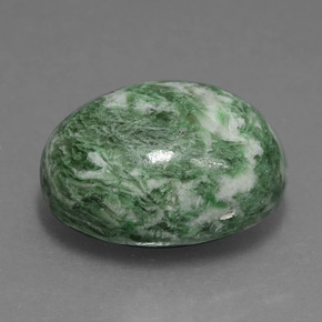 10.07캐럿 천연 녹색 앉아-앉아, 타원형 컷, 불투명체