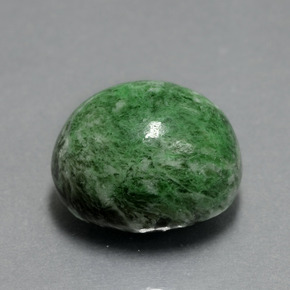 18.15캐럿 천연 그린 마우싯싯, 타원형 컷, 15.7×13.4 mm, 불투명체