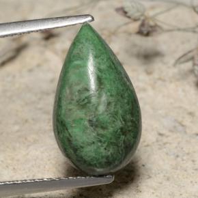 4.77캐럿 천연 녹색 앉아-앉아, 배 모양, 불투명체