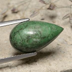 4.77캐럿 천연 녹색 앉아-앉아, 배 모양, 불투명체