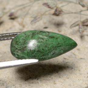 4.77캐럿 천연 녹색 앉아-앉아, 배 모양, 불투명체