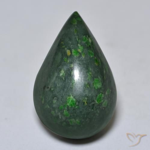 9.96ct 자연스러운 포레스트 그린 앉아-앉아, 배 모양, 불투명체