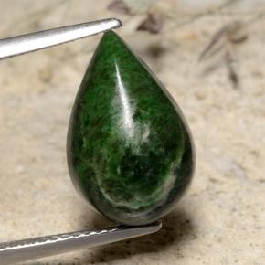 5.93캐럿 천연 그린 마우싯싯, 배 모양, 14.7×9.6 mm, 불투명체
