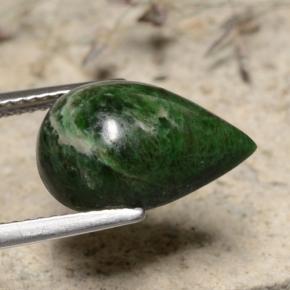 5.93캐럿 천연 그린 마우싯싯, 배 모양, 14.7×9.6 mm, 불투명체