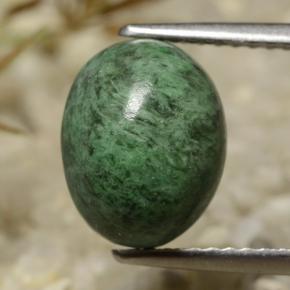4.29캐럿 천연 그린 마우싯싯, 타원형 컷, 10.3×8.2 mm, 불투명체