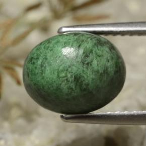 4.29캐럿 천연 그린 마우싯싯, 타원형 컷, 10.3×8.2 mm, 불투명체