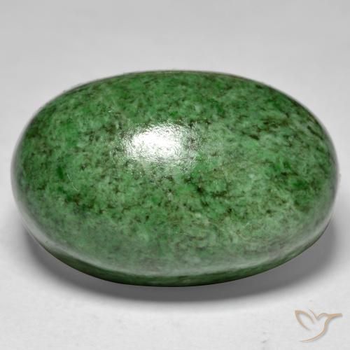 30.49ct 자연스러운 라임 그린 앉아-앉아, 타원형, 불투명체