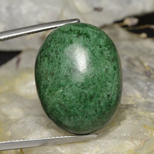 42.08ct 자연스러운 딥그린 앉아-앉아, 타원형, 불투명체