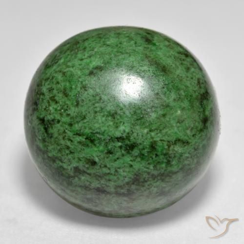 34.00ct 자연스러운 짙은 녹색 앉아-앉아, 둥근, 불투명체