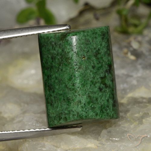 16.56ct 자연스러운 딥그린 앉아-앉아, 바게트, 불투명체
