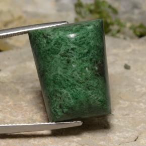39.21캐럿 천연 그린 마우싯싯, 바게트, 22.1×17.6 mm, 불투명체