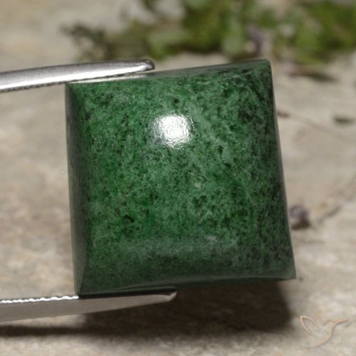 40.19ct 자연스러운 딥그린 앉아-앉아, 정사각형, 불투명체