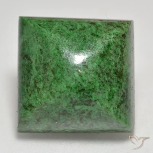 20.93ct 자연스러운 짙은 녹색 앉아-앉아, 정사각형, 불투명체