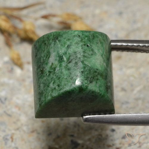 17.43ct 자연스러운 짙은 녹색 앉아-앉아, 정사각형, 불투명체