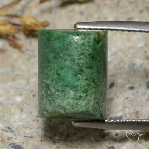 11.45ct 자연스러운 옅은 소나무 녹색 앉아-앉아, 바게트, 불투명체