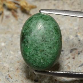 9.38캐럿 천연 미디엄 그린 마우싯싯, 타원형 컷, 14.9×11 mm, 불투명체