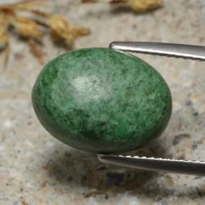 9.38캐럿 천연 미디엄 그린 마우싯싯, 타원형 컷, 14.9×11 mm, 불투명체