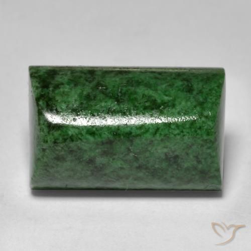 13.33ct 자연스러운 짙은 녹색 앉아-앉아, 바게트, 불투명체