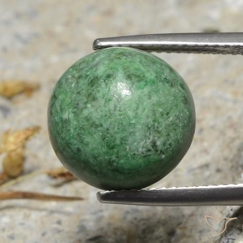 9.30ct 자연스러운 옅은 소나무 녹색 앉아-앉아, 둥근, 불투명체