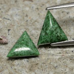 2.03캐럿 천연 그린 마우싯싯 보석, 트릴리언, 8.7×8.2 mm, 불투명체