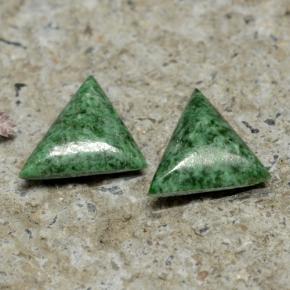 2.03캐럿 천연 그린 마우싯싯 보석, 트릴리언, 8.7×8.2 mm, 불투명체