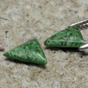 2.03캐럿 천연 그린 마우싯싯 보석, 트릴리언, 8.7×8.2 mm, 불투명체