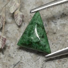 0.87캐럿 천연 그린 마우싯싯, 트릴리언, 6.8×9.3 mm, 불투명체