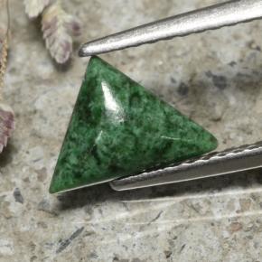 0.87캐럿 천연 그린 마우싯싯, 트릴리언, 6.8×9.3 mm, 불투명체