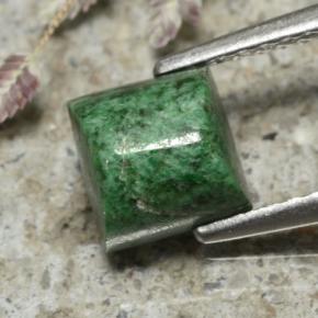 1.70캐럿 천연 짙은 녹색 앉아-앉아, 정사각형, 불투명체