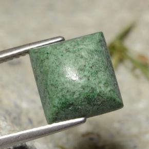 6.26캐럿 천연 그린 마우싯싯, 스퀘어, 10.7×10.1 mm, 불투명체