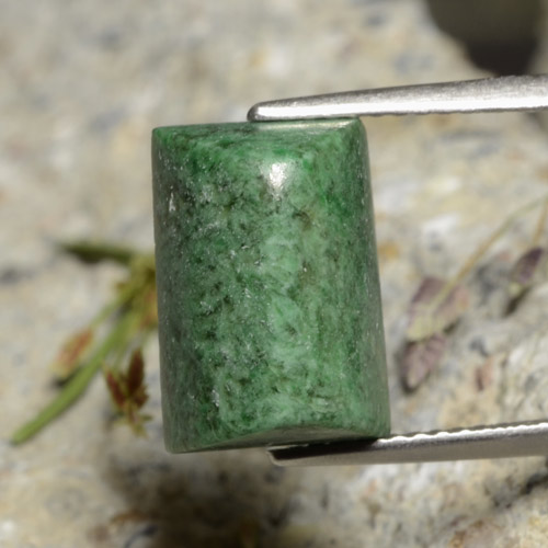 6.79캐럿 천연 미디엄 그린 마우싯싯, 바게트, 12.5×8.6 mm, 불투명체