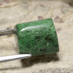 8.92캐럿 천연 옅은 소나무 녹색 마우싯싯, 바게트, 11.2×9.7 mm, 불투명체